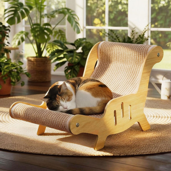 Pawz Cat Scratcher Bed Lounge Chair 2 In 1 Design Durable Scratching Furniture & Scratchers