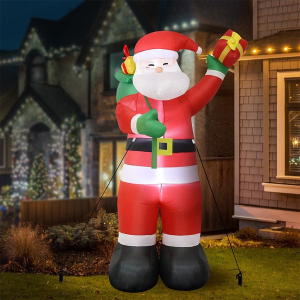 Santaco Inflatable 2.4M Claus Led Christmas Decor Seasonal Decorations