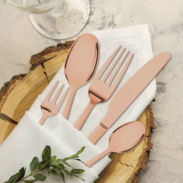 Stainless Steel Cutlery Set Glossy Knife Rose Gold Cutlery Sets