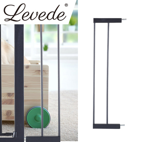 Levede Little One Safety Gate Adjustable Pet Black 10Cm Extension Safety Gates
