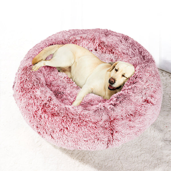 Pawz Pet Bed Memory Foam Dog Donut Pink Medium Pet Beds