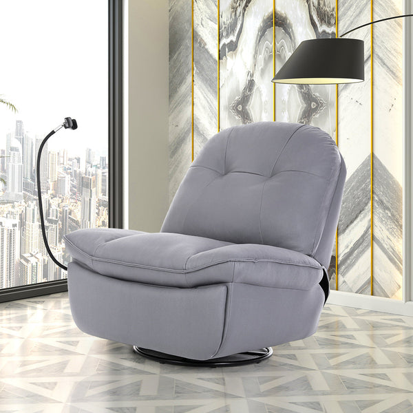 Levede Electric Recliner Chair Swivel Grey Comfortable Modern Seating For Living Room Or Office Office Chairs