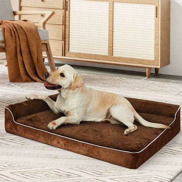 Pawz Orthopedic Dog Bed Xl Coffee Plush Comfort And Support For Large Dogs Pet Beds