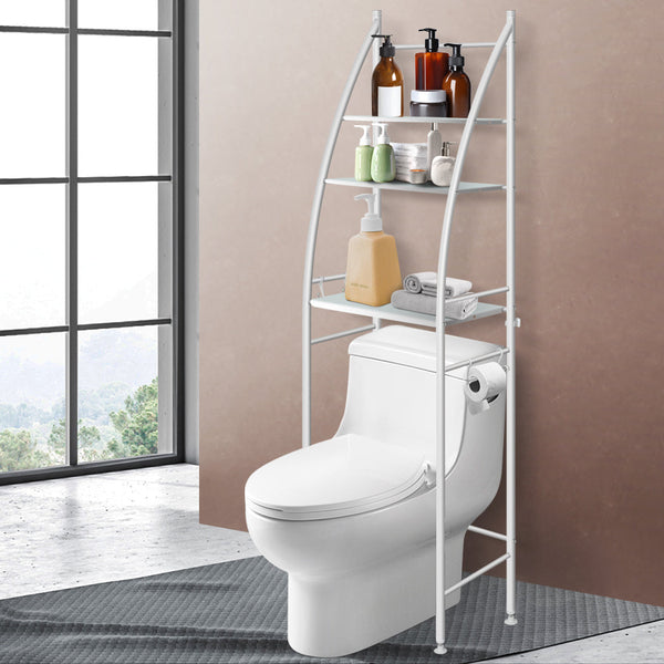 Dutxa 3 Tier Over Toilet Storage Shelf White Shelves