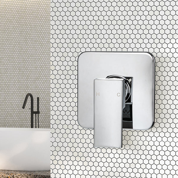 Dutxa Brass Shower Mixer Tap Cold Hot Charcoal Shower Taps & Thermostats