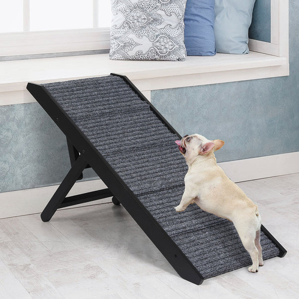 Pawz Dog Ramp Height Stair Black Convenient And Safe For Pets With Pet Transport