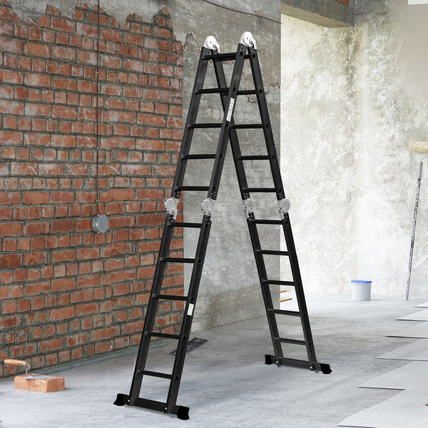 Traderight Multi Purpose Ladder Aluminium 5.7Meter Ladders