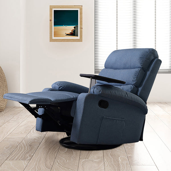 Levede Massage Recliner Chair Blue Comfortable Relaxation For Living Room Or Office Space Electric Massage Chairs