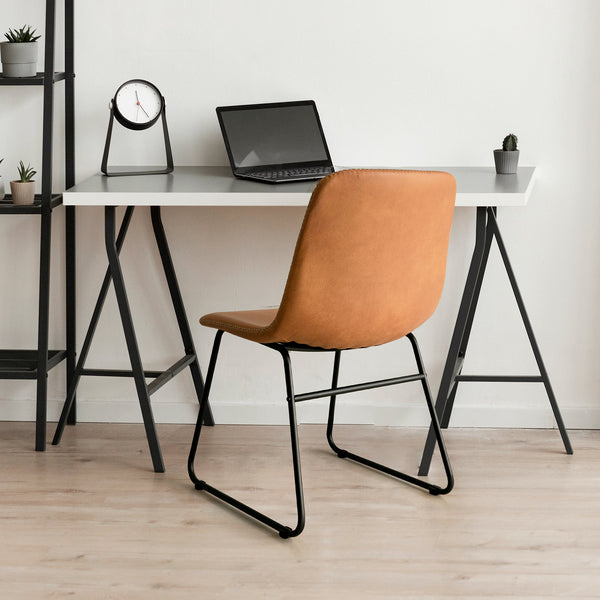 Levede 2X Kitchen Table Brown Dining Chairs