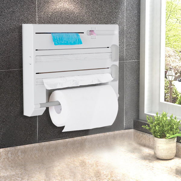 6In1 Wall Mounted Kitchen Rack Towel White Towels & Washcloths