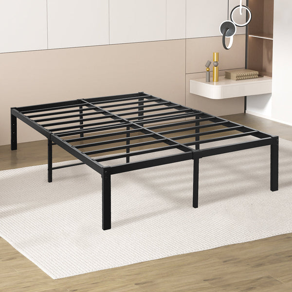 Levede Metal Bed Frame Heavy Duty Storage Space Queen Bed Frames