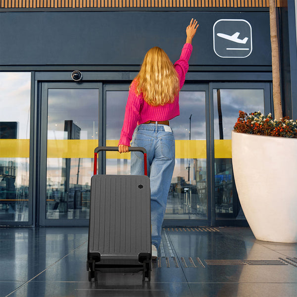 Slimbridge 26" Luggage Wide Handle Hard Case Grey Suitcases