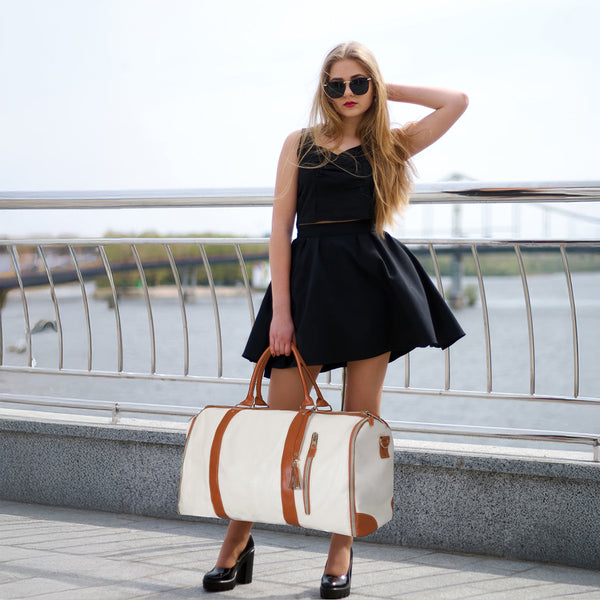 Slimbridge Hanging Suit Duffel Beige Garment Bags