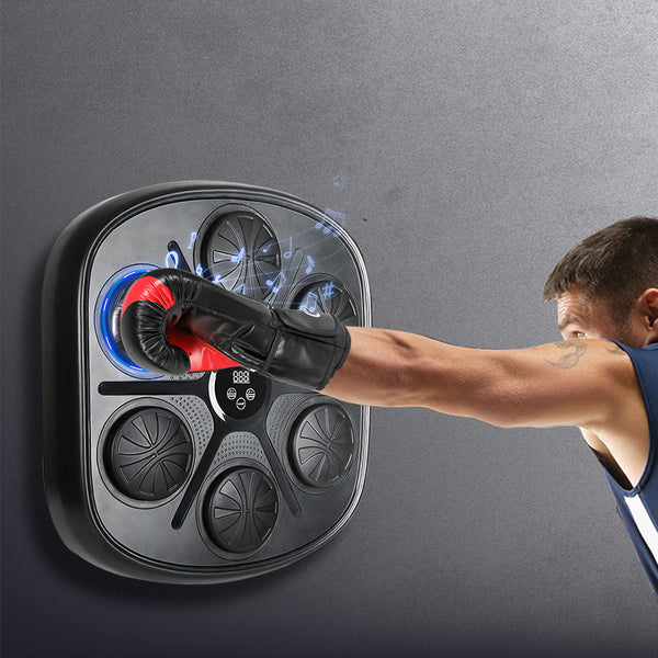 Centra Punching Box With 8 Oz Boxing Glove Wall Mounted Smart Music Trainer Black Punching Bags