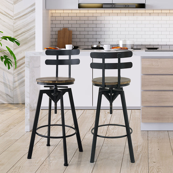 Levede 1X Bar Stool Industrial Adjustable Benches Bar Stools