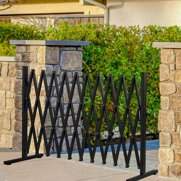 Garden Security Fence Gate Expandable Black Gates
