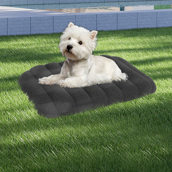 Pawz S Size Orthopedic Dog Bed With Sherpa Plush Removable Cover In Grey Pet Beds