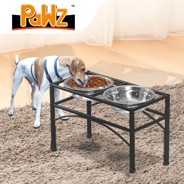 Pawz Dual Elevated Raised Pet Dog Feeder Medium Comfortable And Practical Feeding Solution For Pets Dog Bowls