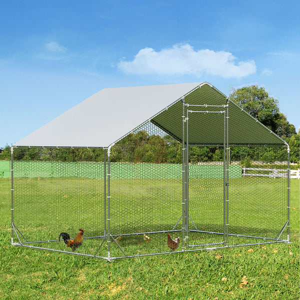 Pawz 200X300x194cm Large Metal Walk In Chicken Coop Cage Small Animal Cages & Hutches