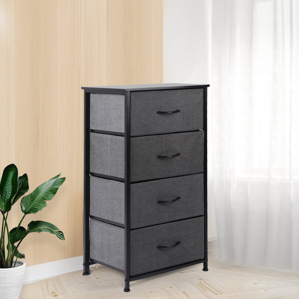 Levede Storage Cabinet Tower Chest Dark Grey Cabinets & Cupboards
