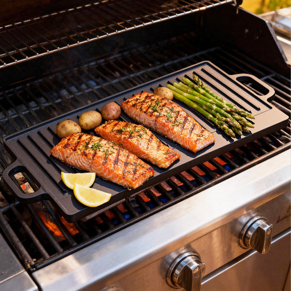 Toque 49.5Cm Reversible Cast Iron Griddle Pan Non Stick Grills & Griddles