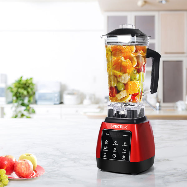 Spector 2L Commercial Blender Mixer Red Countertop Blenders