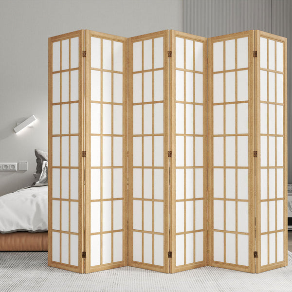 Levede 6 Panel Room Divider 170Cm Freestanding Screen Screens & Room Dividers
