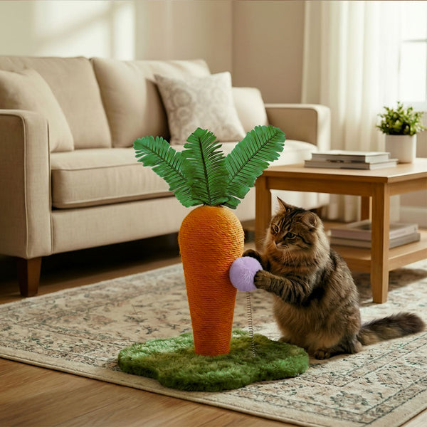 Pawz Cat Scratching Post Cute Carrot 34Cm X 30Cm 57Cm Furniture & Scratchers