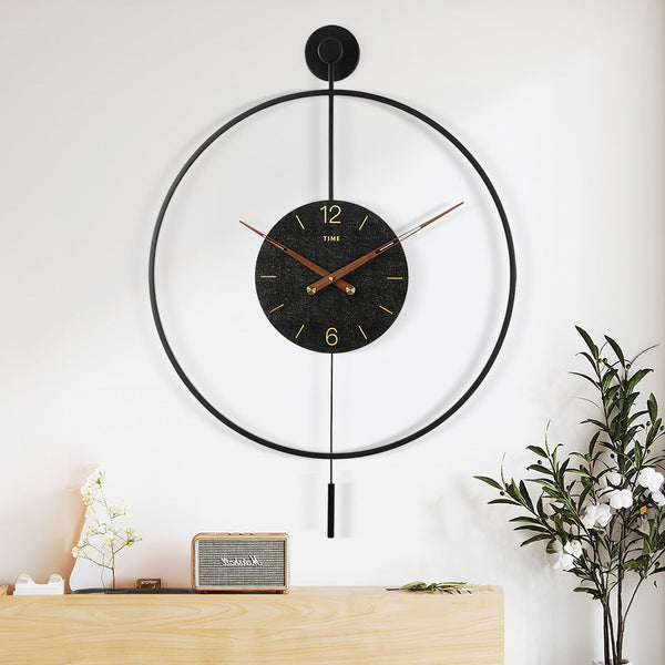 Yezi Wall Clock 50Cm Large Round Modern Home Decoration Wall Clocks