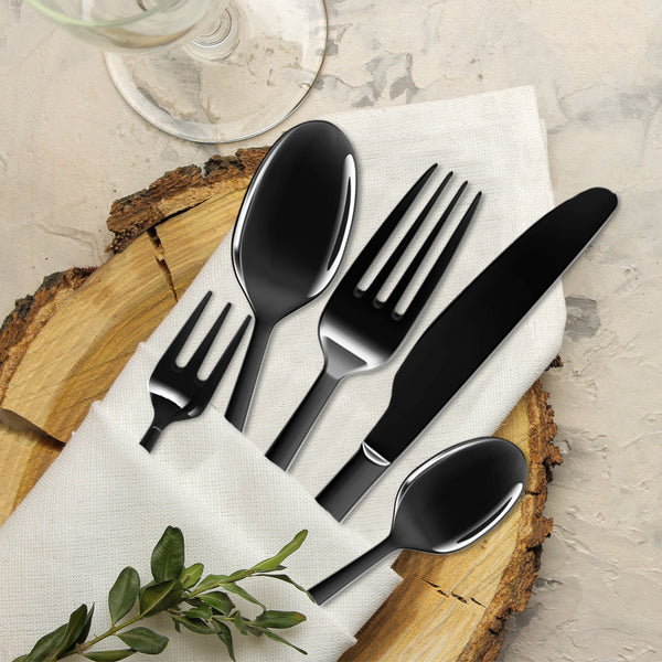Stainless Steel Cutlery Set Travel Knife Black Cutlery Sets