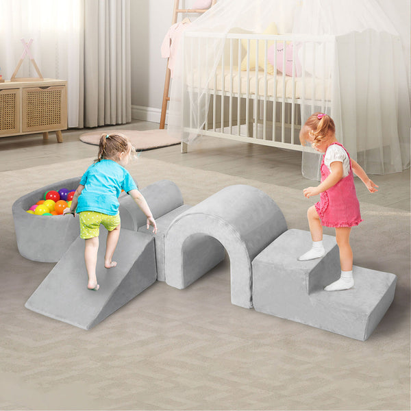Bopeep Kids Foam Blocks Play Set Pit Climb Crawl Slide Soft Toddlers Toys Indoor Playmats & Jigsaw Mats