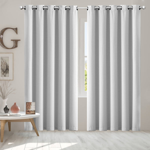 2X Blockout Curtains Panels 3 Layers Grey 180 230Cm Curtains & Drapes