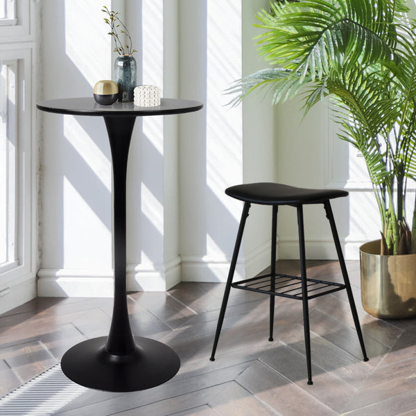 Levede 2X Round Bar Table Pub Tables Black Bar Tables