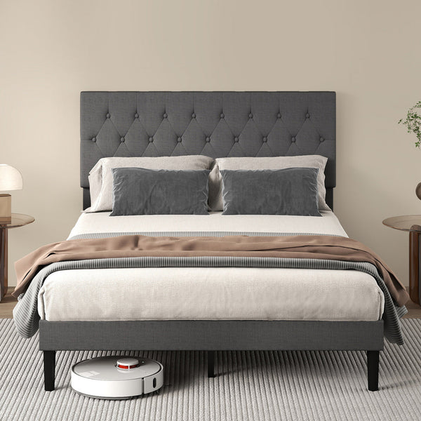 Levede Bed Frame Upholstered Platform Mattress Base Queen Queen Bed Frames