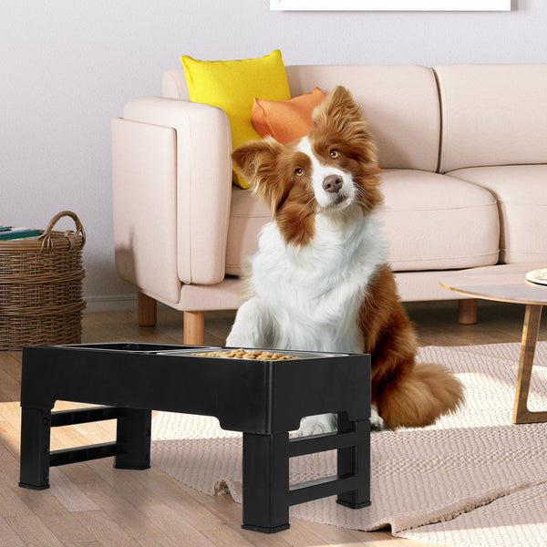 Pawz Elevated Pet Feeder 4 Height Adjustable Dog Bowls