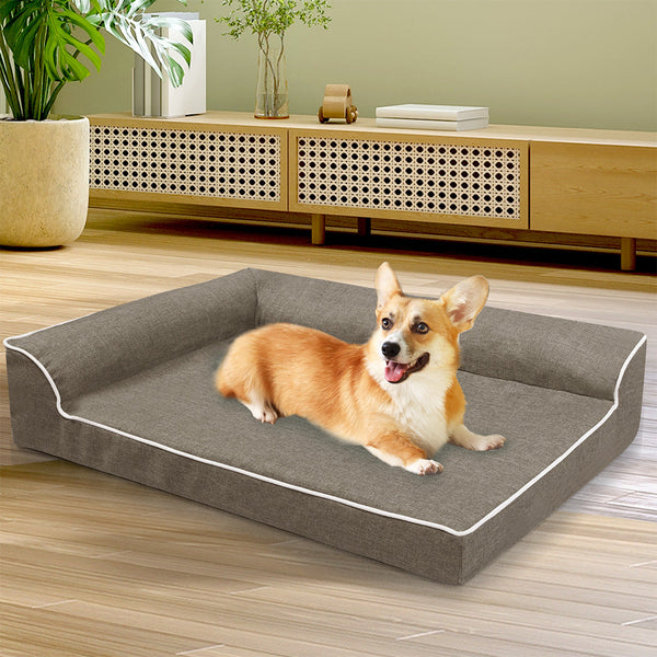 Pawz Orthopedic Dog Bed L Coffee Cozy And Supportive Cushion For Large Dogs Pet Beds