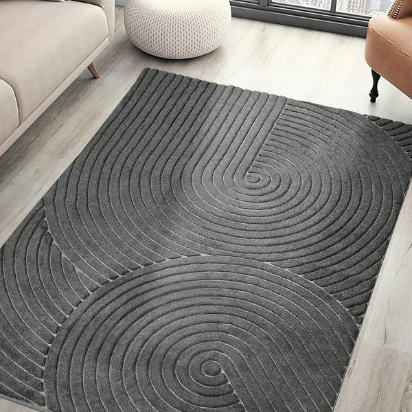 Marlow Floor Rug Soft Polyester Carpet Non Slip Plush Shaggy Geometric Rugs