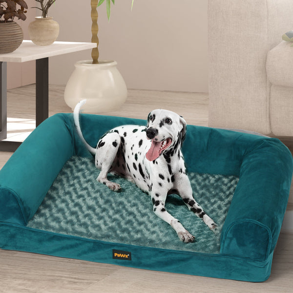 Pawz Pet Bed Sofa Dog Bedding Soft Warm L Blue Large Pet Beds