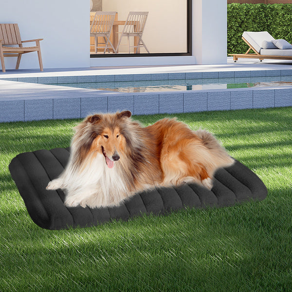 Pawz L Size Orthopedic Dog Bed With Sherpa Plush Removable Cover In Grey Pet Beds