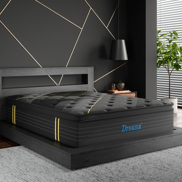 Dreamz Super King 35Cm Bamboo Euro Top Spring Mattress Mattress Toppers & Protectors