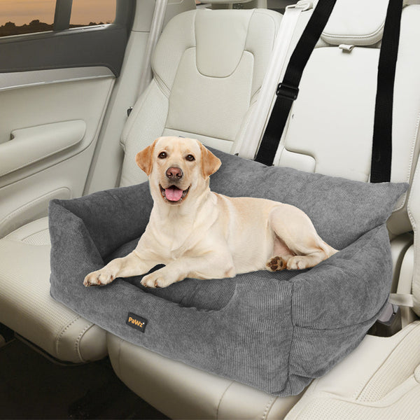 Pawz Pet Car Booster Seat Dog Protector L Grey Large Pet Transport