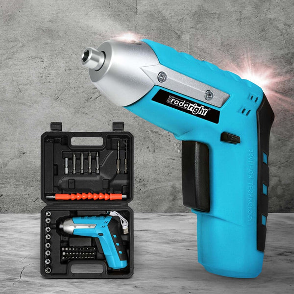 Traderight 4V Cordless Screwdriver 1300Mah 210Rpm Speed Screw Guns & Screwdrivers