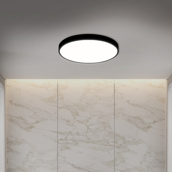 Emitto 3 Colour Ultra Thin 5Cm Led Ceiling Light 36W Black Chandeliers & Ceiling Fixtures