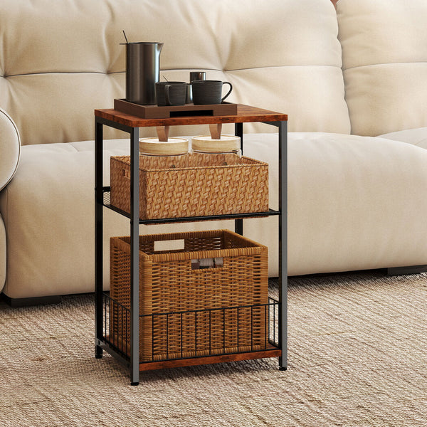 Levede Side Table 3 Tier Storage Shelf Modern Side Tables