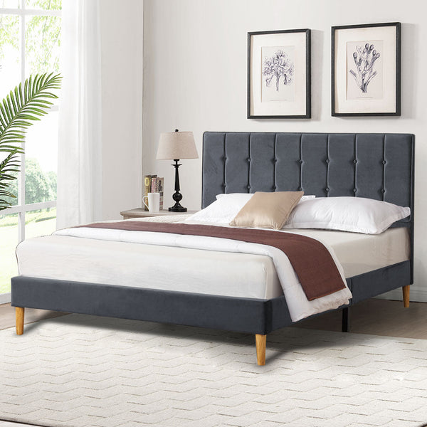 Levede Bed Frame Queen Size Mattress Grey Queen Bed Frames