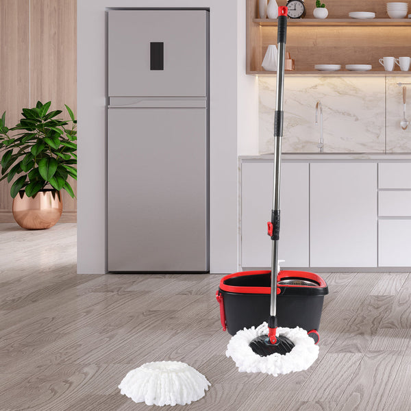Cleanflo Spin Mop Bucket Set 360 Degree Black Mops Brooms & Scrubbers