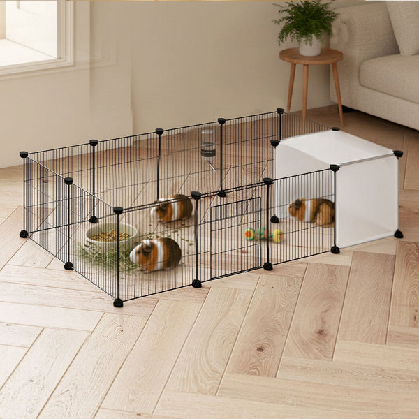 Pawz 14 Panels Hamster Playpen Puppy Small Pets Fence Fences & Pens