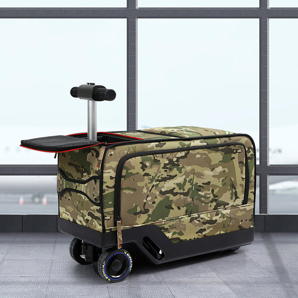 20" Electric Riding Luggage Suitcase Green Colour Suitcases