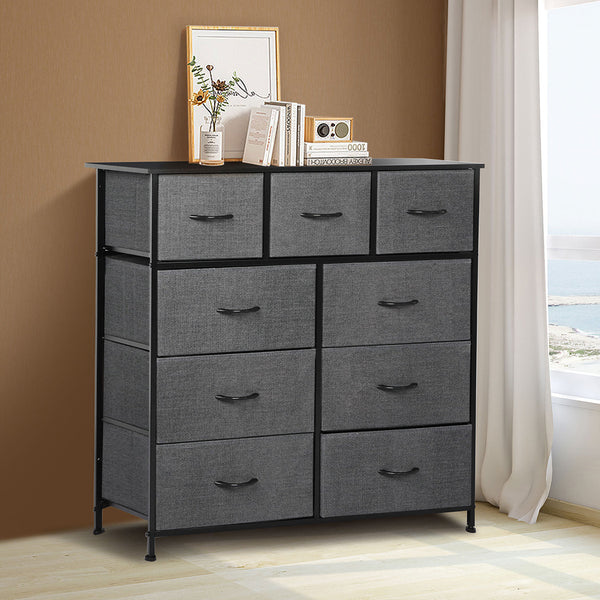 Levede 9 Drawer Chest Of Drawers Storage Cabinet Organizer For Bedroom Living Room Dressers & Chests Of Drawers