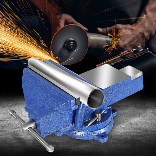 Traderight 8" Bench Vice Anvil Swivel 200Mm Clamps & Vices